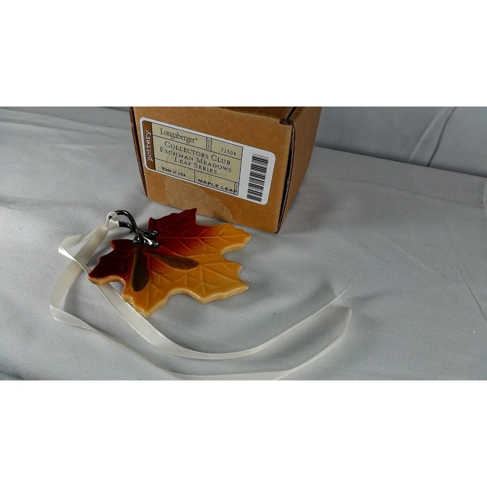 Longaberger Pottery Maple Leaf‎ Collectors Club Eschman Meadows Ornament - NIB